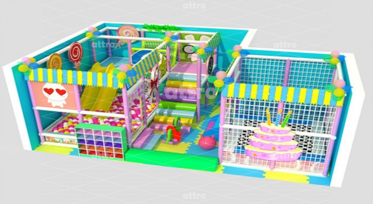 Детский игровой лабиринт «Тортик» 8x6x2,8 м