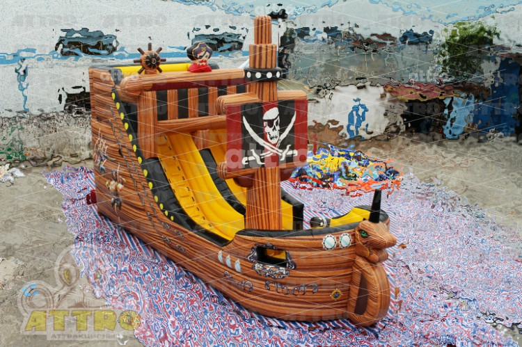 Надувной пиратский корабль "Пират" 12*4,5*7 м