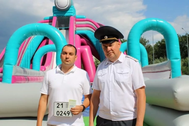 Надувная водная горка Триппо, г. Чебоксары