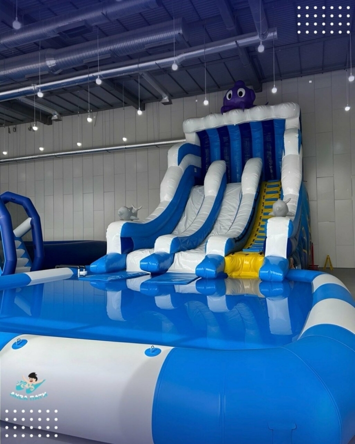 Надувные аквапарки в помещении - Пристань, Маяк и Трипл, г. Владикавказ