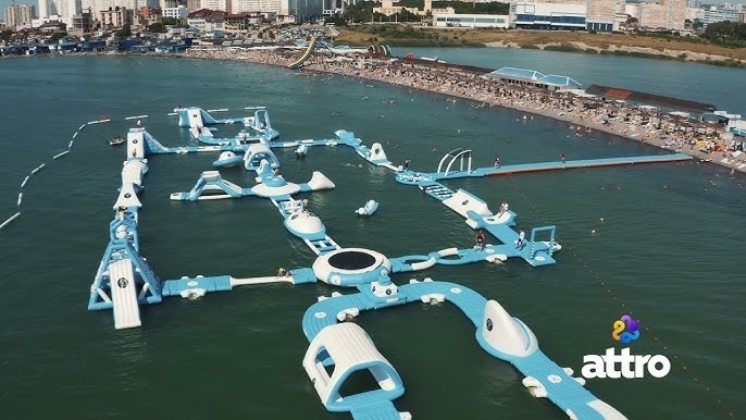 Надувной модульный аквапарк Голубая лагуна, г. Новороссийск