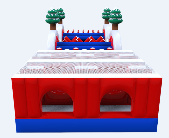 Надувная полоса препятствий "Новогодние приключения" 57,5*4*6 м