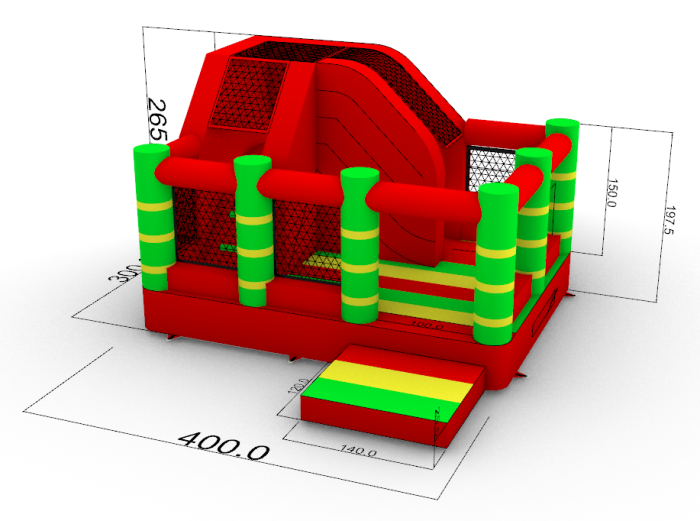 Надувная горка "Светофор" 4*3*2,7 м