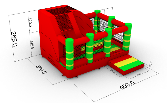 Надувная горка "Светофор" 4*3*2,7 м