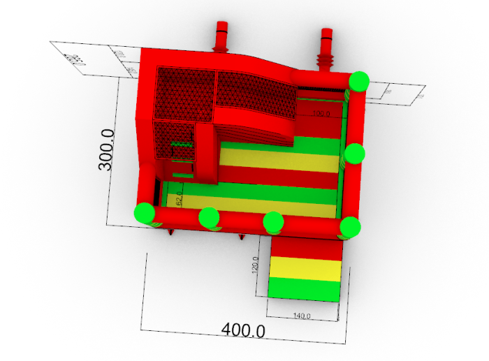 Надувная горка "Светофор" 4*3*2,7 м