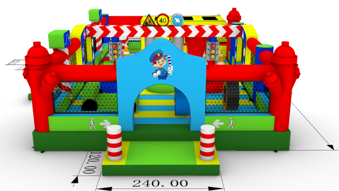 Надувной батут "Центральная площадь" 10*6*2 м