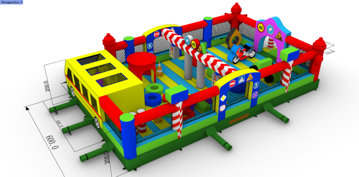 Надувной батут "Центральная площадь" 10*6*2 м