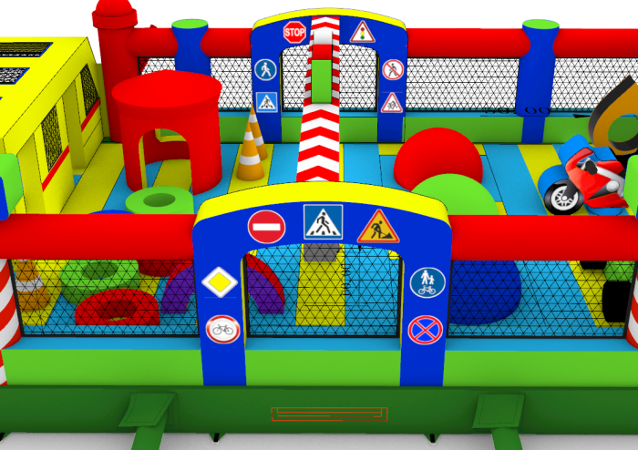 Надувной батут "Центральная площадь" 10*6*2 м