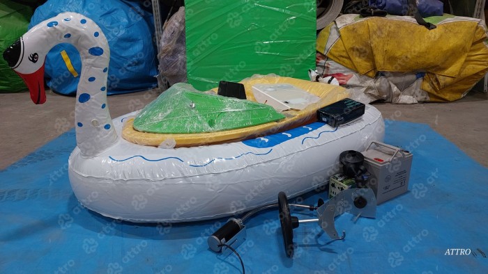 Бамперная лодочка "Животные" двухместная