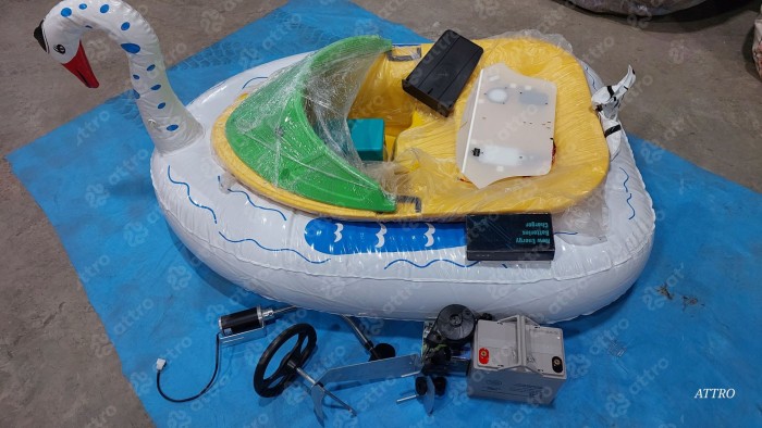 Бамперная лодочка "Животные" двухместная