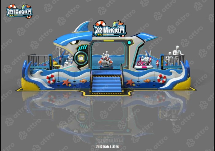 Бамперная лодочка "Мультяшки" двухместная 1,8*1,7*1,35 м