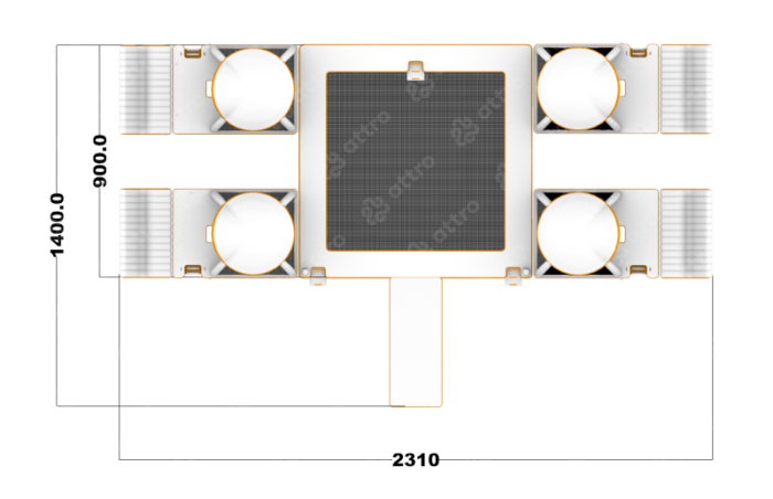 Надувной комплекс на воду 23,1*14*2,5 м