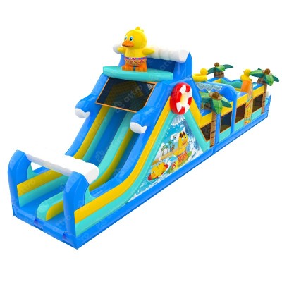 Надувная полоса препятствий с горкой &quot;Цыпа-борд&quot; 17*3,3*6,4 м