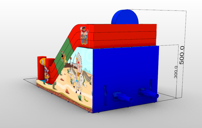 Надувной батут "Индиан" 7*4*5 м