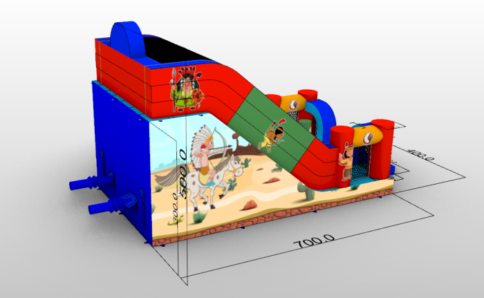 Надувной батут "Индиан" 7*4*5 м