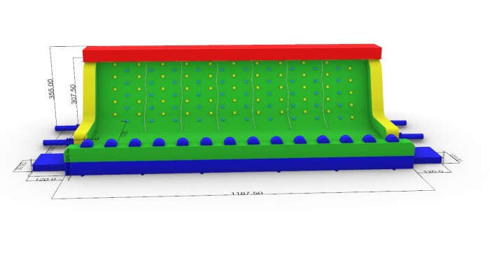 Надувной скалодром 12*6*3,6 м