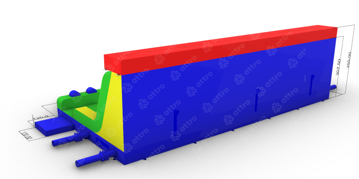 Надувной скалодром 12*6*3,6 м