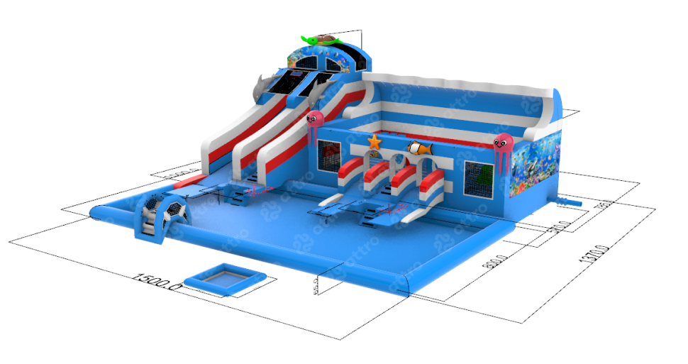 Надувной аквапарк 