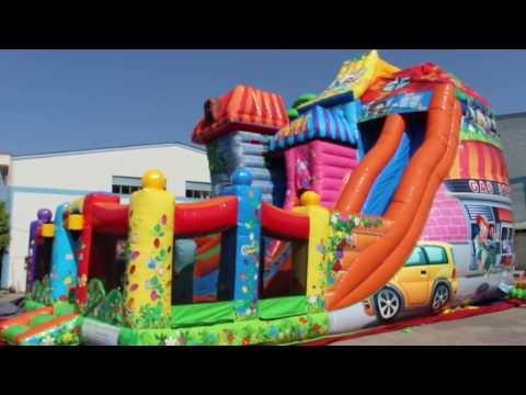 Надувной батут "Жуткий особняк" 13*7*9 м