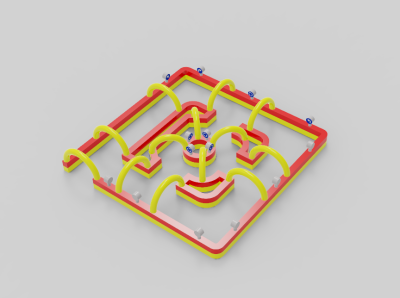 Надувной автодром 14*14*2,65 м (на поддуве, без дна)