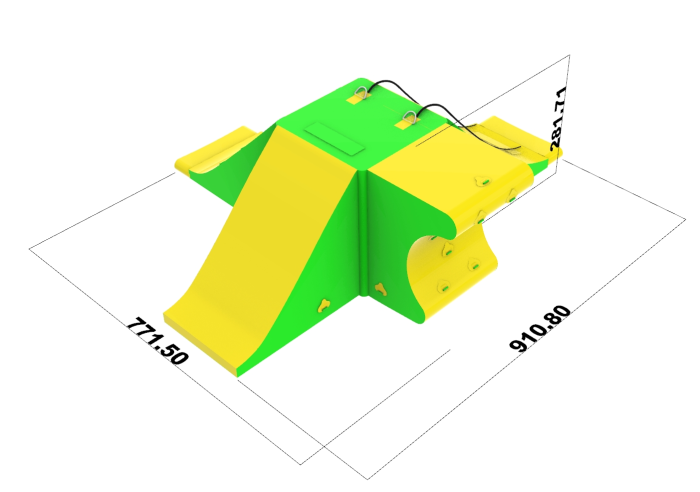Надувной аквапарк "Спорт парк 60" 25*24 м