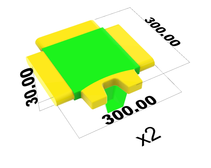 Надувной аквапарк "Спорт парк 60" 25*24 м