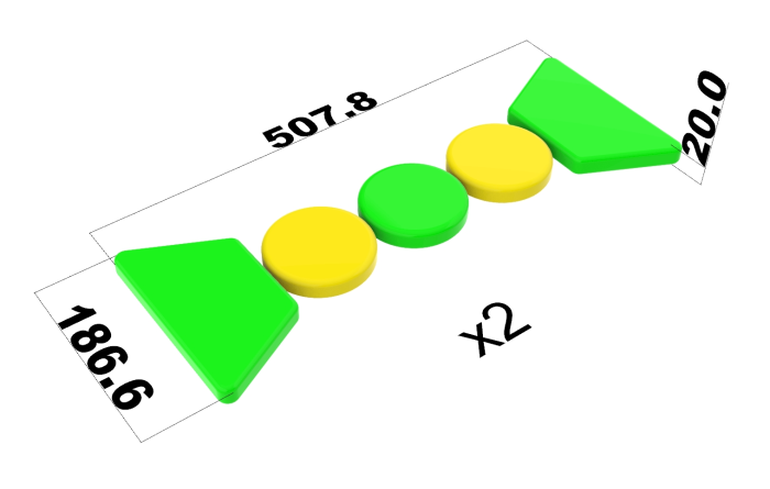 Надувной аквапарк "Спорт парк 60" 25*24 м