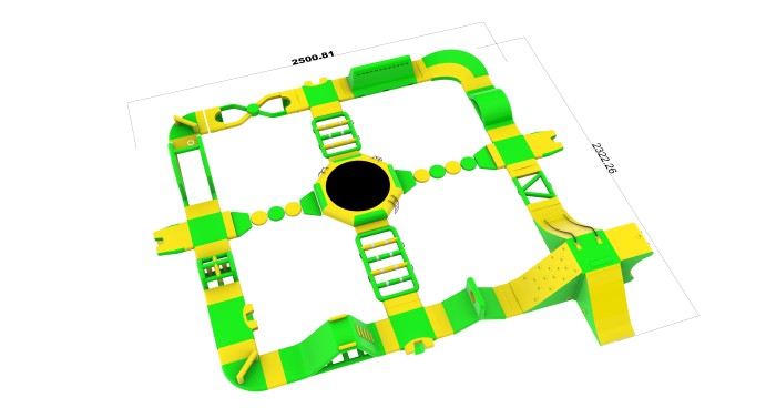 Надувной аквапарк "Спорт парк 60" 25*24 м