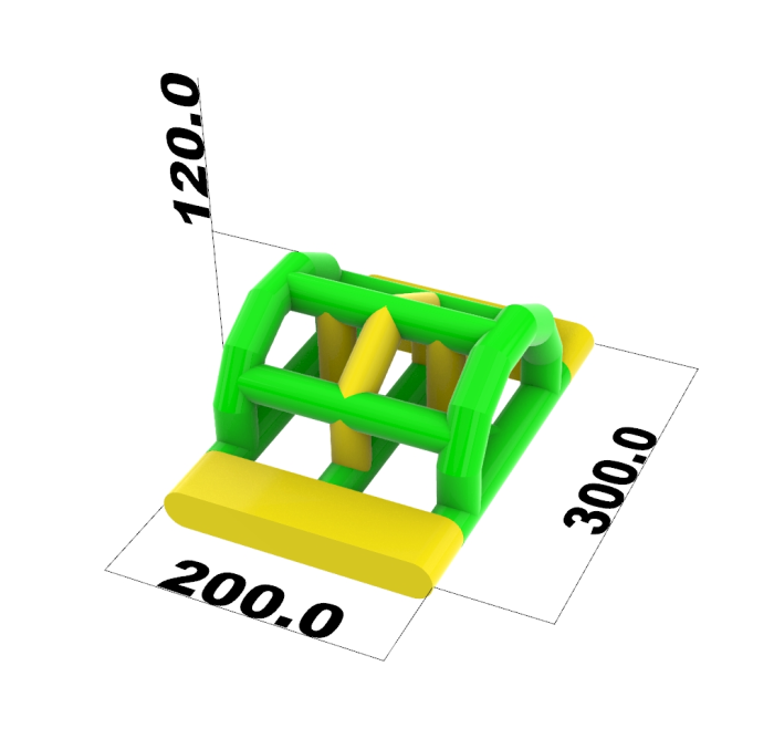 Надувной аквапарк "Спорт парк 60" 25*24 м