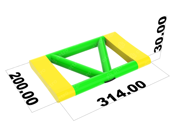 Надувной аквапарк "Спорт парк 60" 25*24 м