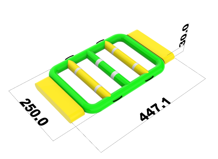 Надувной аквапарк "Спорт парк 60" 25*24 м