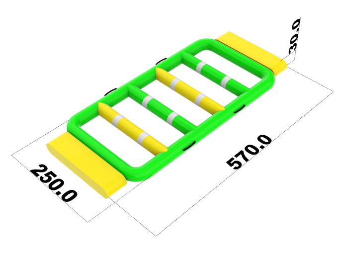 Надувной аквапарк "Спорт парк 60" 25*24 м