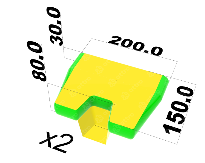 Надувной аквапарк "Спорт парк 60" 25*24 м
