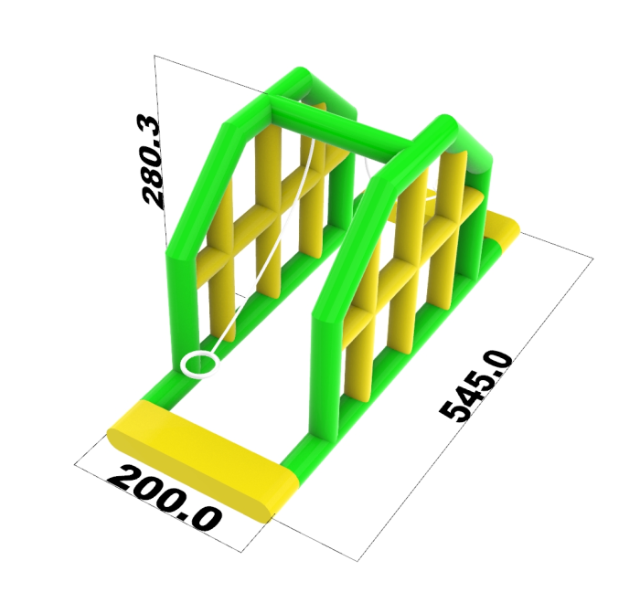 Надувной аквапарк "Спорт парк 60" 25*24 м