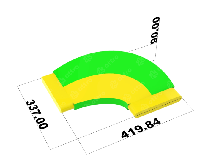Надувной аквапарк "Спорт парк 60" 25*24 м