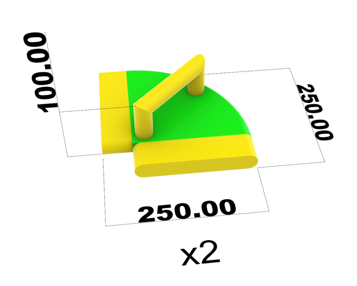 Надувной аквапарк "Спорт парк 60" 25*24 м