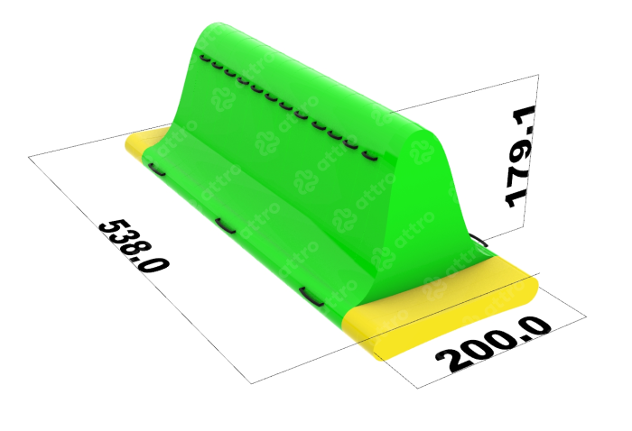 Надувной аквапарк "Спорт парк 60" 25*24 м