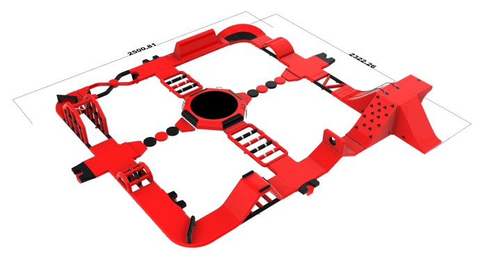 Надувной аквапарк "Спорт парк 60" 25*24 м