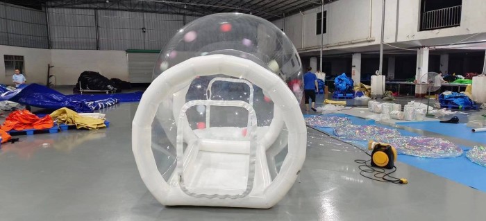 Надувная прозрачная палатка без надувного дна 3,9*3*2,2 м