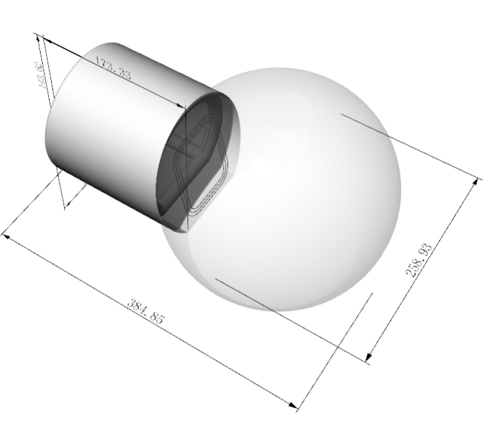 Надувная прозрачная палатка без надувного дна 3,9*3*2,2 м