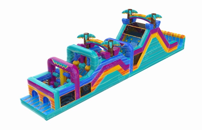 Надувная полоса препятствий "Остров мечты" 20*3,3*5,4 м