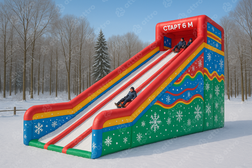 Проект надувной зимней горки «Яркий старт»
