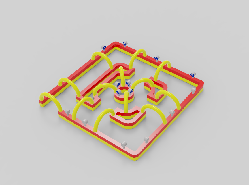 Надувной автодром 14*14*2,65 м (на поддуве, без дна)