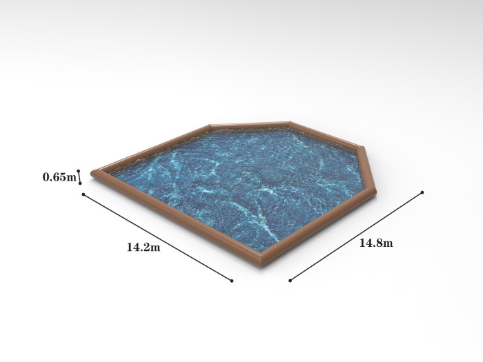 Надувной аквапарк "Тропические джунгли" 20*20*7,1 м