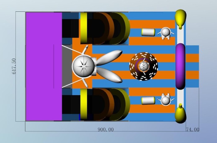 Надувной батут "Банана" 9*6,2*6,5 м б/у
