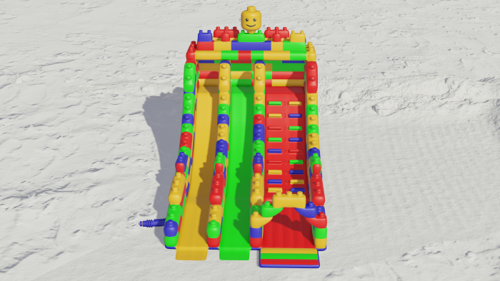 Надувная горка "Конструктор - 2" зима/лето, 14*7*8,6 м 