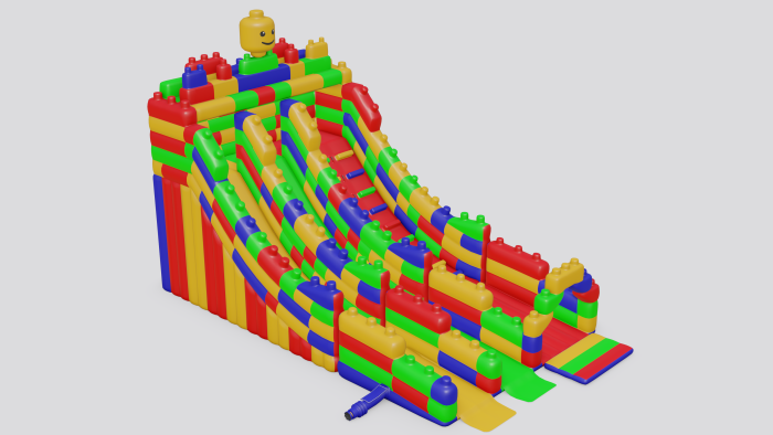 Надувная горка "Конструктор - 2" зима/лето, 14*7*8,6 м 