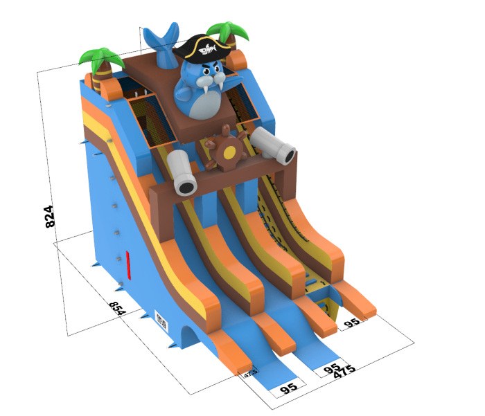 Надувной аквапарк "Капитан Джордж Морж" 14,7*9*8,3 м