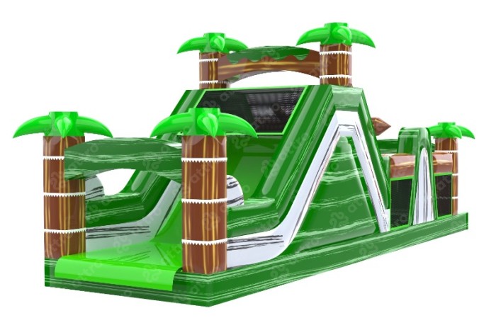 Надувная полоса препятствий "Покоритель Джунглей" 12,2*3,3*4,7 м
