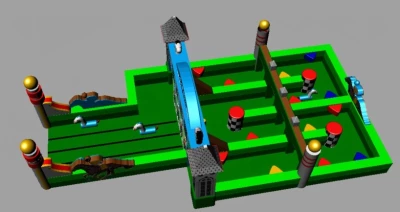 Надувная игра "Ипподром большой" 17*9*4,5м
